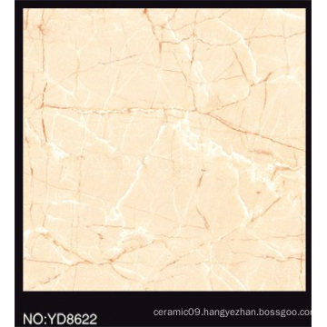 Full Polished Beige Color Glazed Porcelain Tile 600X600mm